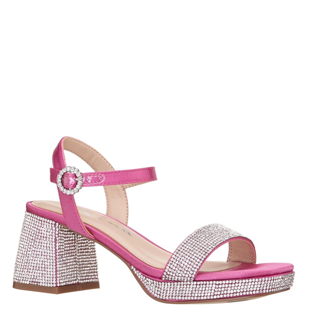Nina Shoes Pink Rhinestone Heels